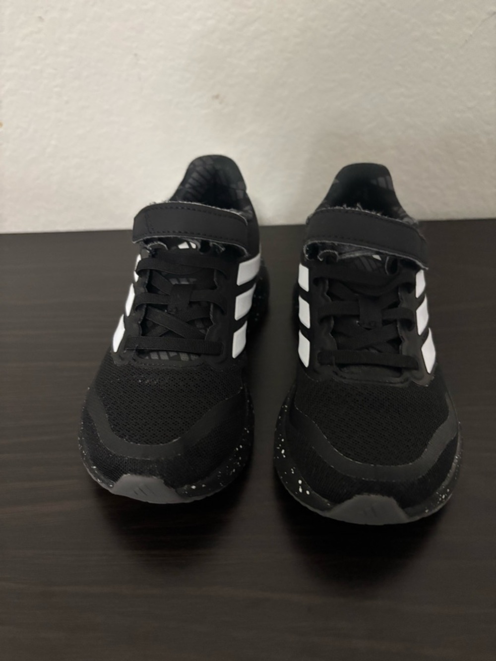 Adidas Kids Black White Sneakers Size 11 Toddler Hook & Loop